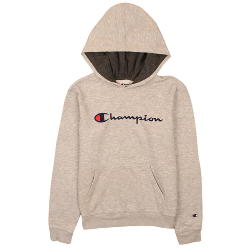 Champion Womens Beige Pullover Hoodie XL Fleece Lined Casual Sweatshirt