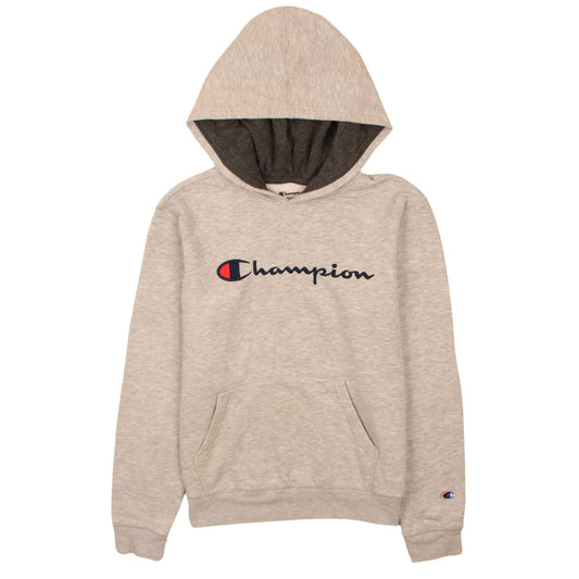 Champion Womens Beige Pullover Hoodie XL Fleece Lined Casual Sweatshirt