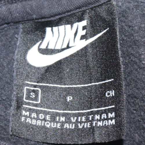 Nike Men's Black Small Pullover Fleece Sweatshirt Crew Neck Logo