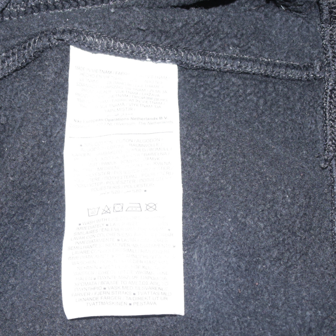 Nike Men's Black Small Pullover Fleece Sweatshirt Crew Neck Logo