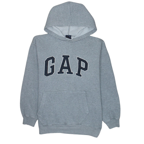GAP Boys Grey 2XL Pullover Fleece Hoodie with Logo