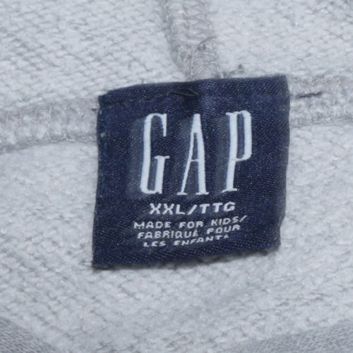 GAP Boys Grey 2XL Pullover Fleece Hoodie with Logo