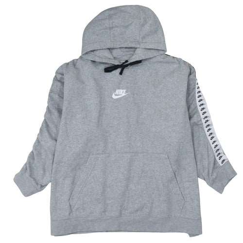 Nike Women's Grey Pullover Hoodie 3XL Logo Tape Sleeve Cotton Blend