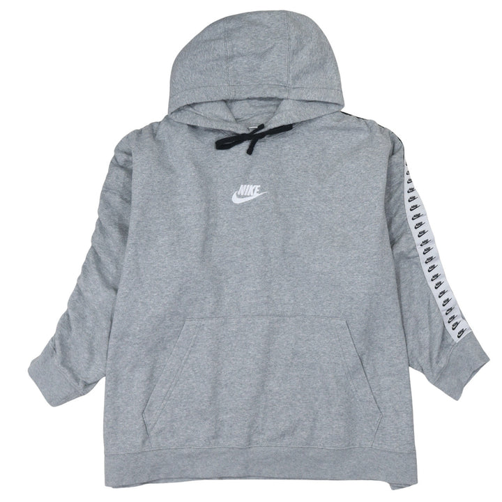 Nike Women's Grey Pullover Hoodie 3XL Logo Tape Sleeve Cotton Blend