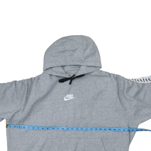 Nike Women's Grey Pullover Hoodie 3XL Logo Tape Sleeve Cotton Blend