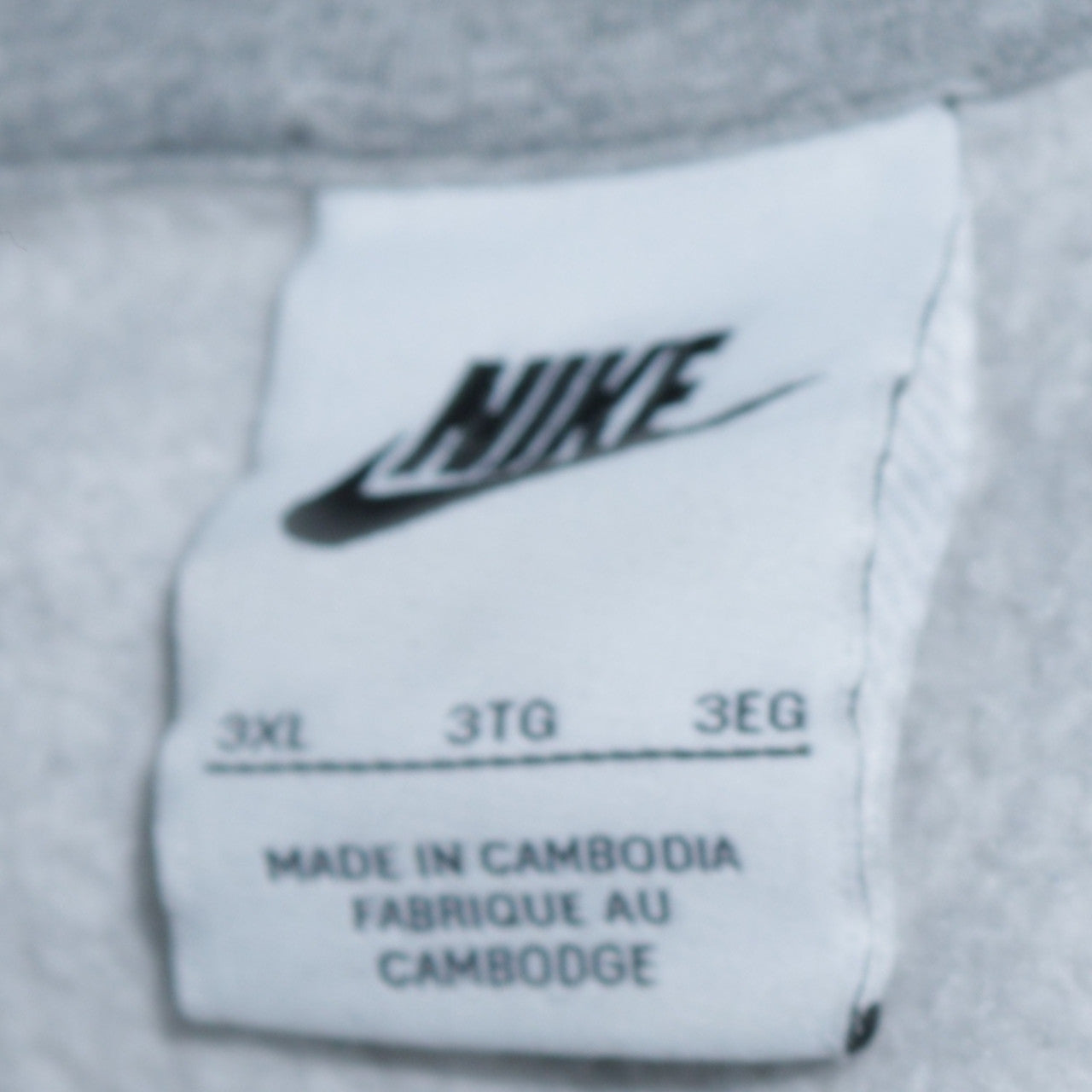 Nike Women's Grey Pullover Hoodie 3XL Logo Tape Sleeve Cotton Blend