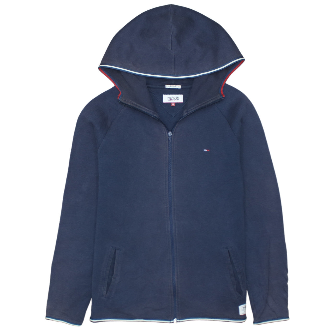 Hilfiger Denim Men's Blue Full Zip Hoodie M Regular Fit