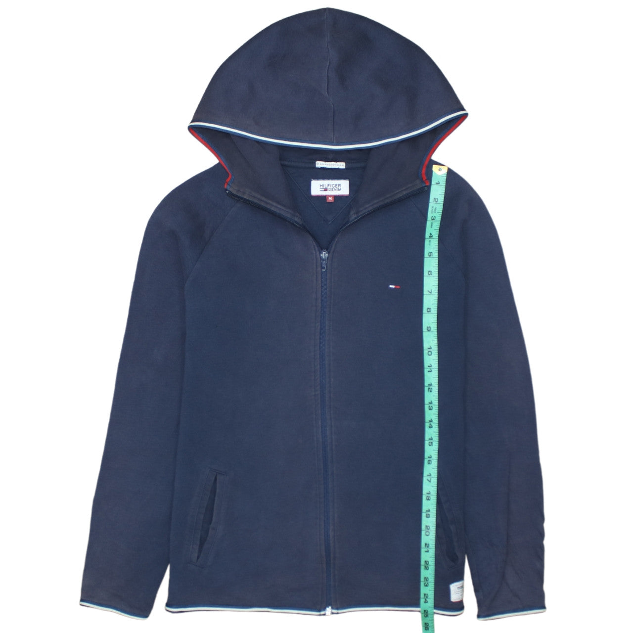 Hilfiger Denim Men's Blue Full Zip Hoodie M Regular Fit