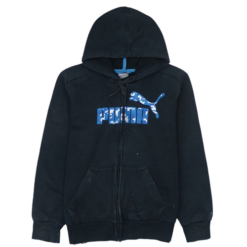 Puma Men's Black Full Zip Hoodie Small Graphic Sportswear