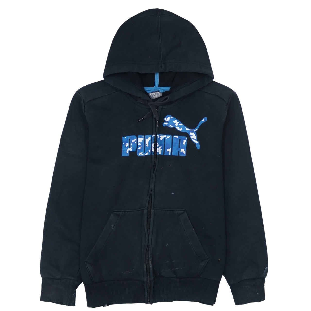 Puma Men's Black Full Zip Hoodie Small Graphic Sportswear
