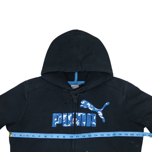 Puma Men's Black Full Zip Hoodie Small Graphic Sportswear