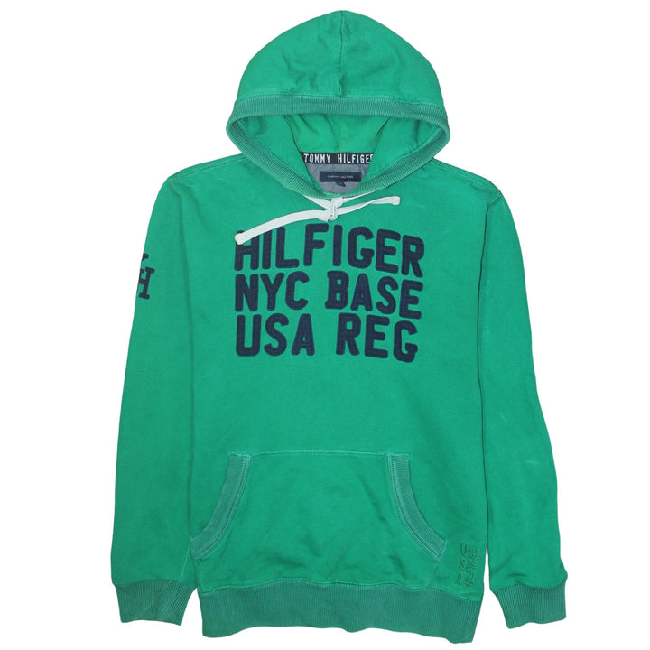 Tommy Hilfiger Men's Green Pullover Hoodie XL Graphic NYC USA