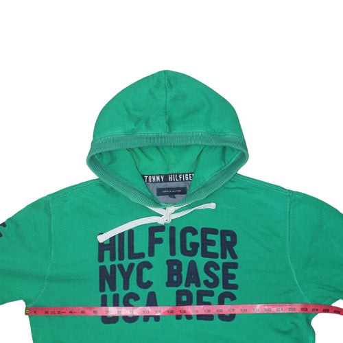 Tommy Hilfiger Men's Green Pullover Hoodie XL Graphic NYC USA