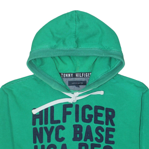 Tommy Hilfiger Men's Green Pullover Hoodie XL Graphic NYC USA