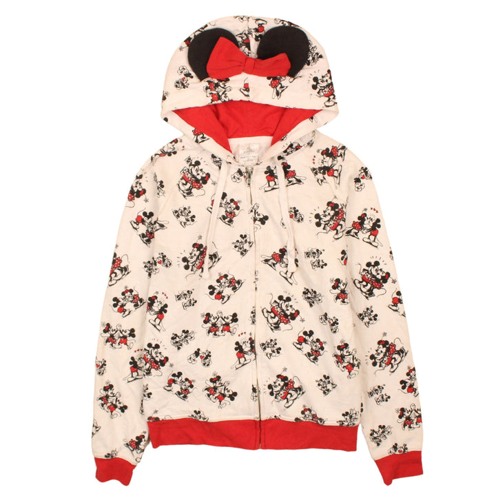 Disney Women’s Beige Minnie Mouse Full Zip Hoodie XS