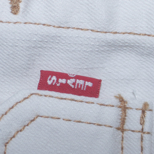 Levi’s Boys White Cotton Basic Jacket Size 14 Years Collared Denim Style