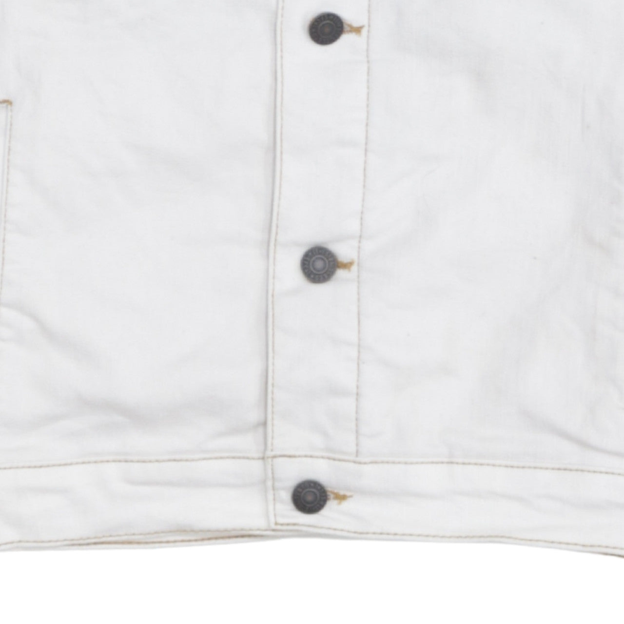 Levi’s Boys White Cotton Basic Jacket Size 14 Years Collared Denim Style