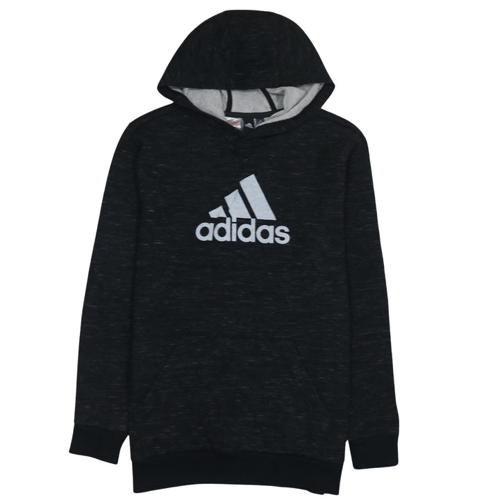 Adidas Boys Black Pullover Hoodie 13-14 Years Regular Fit Fleece Sweatshirt