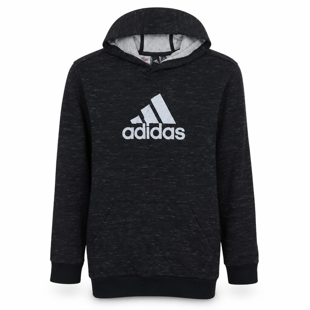 Adidas Boys Black Pullover Hoodie 13-14 Years Regular Fit Fleece Sweatshirt