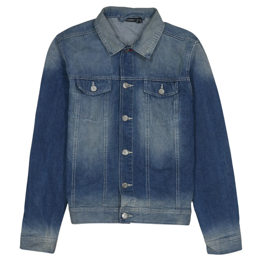 Livergy Men's Blue Denim Basic Jacket Size S 38in Cotton Casual
