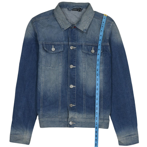 Livergy Men's Blue Denim Basic Jacket Size S 38in Cotton Casual