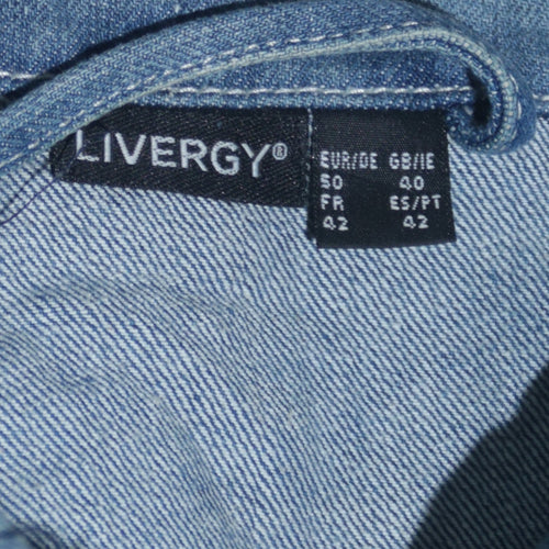 Livergy Men's Blue Denim Basic Jacket Size S 38in Cotton Casual