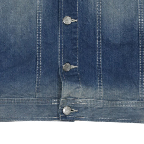 Livergy Men's Blue Denim Basic Jacket Size S 38in Cotton Casual