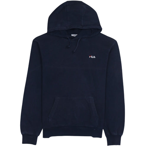 Fila Men's Blue Pullover Hoodie Size M Embroidered Logo Sportswear
