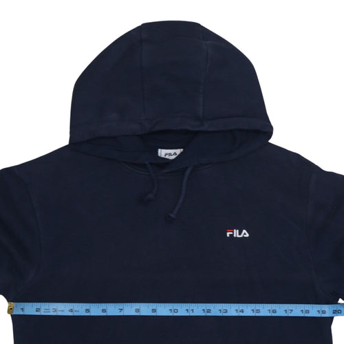 Fila Men's Blue Pullover Hoodie Size M Embroidered Logo Sportswear