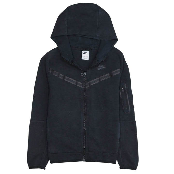 Nike Boys Black Full Zip Hoodie Sweatshirt L 147-158cm Hooded Fleece