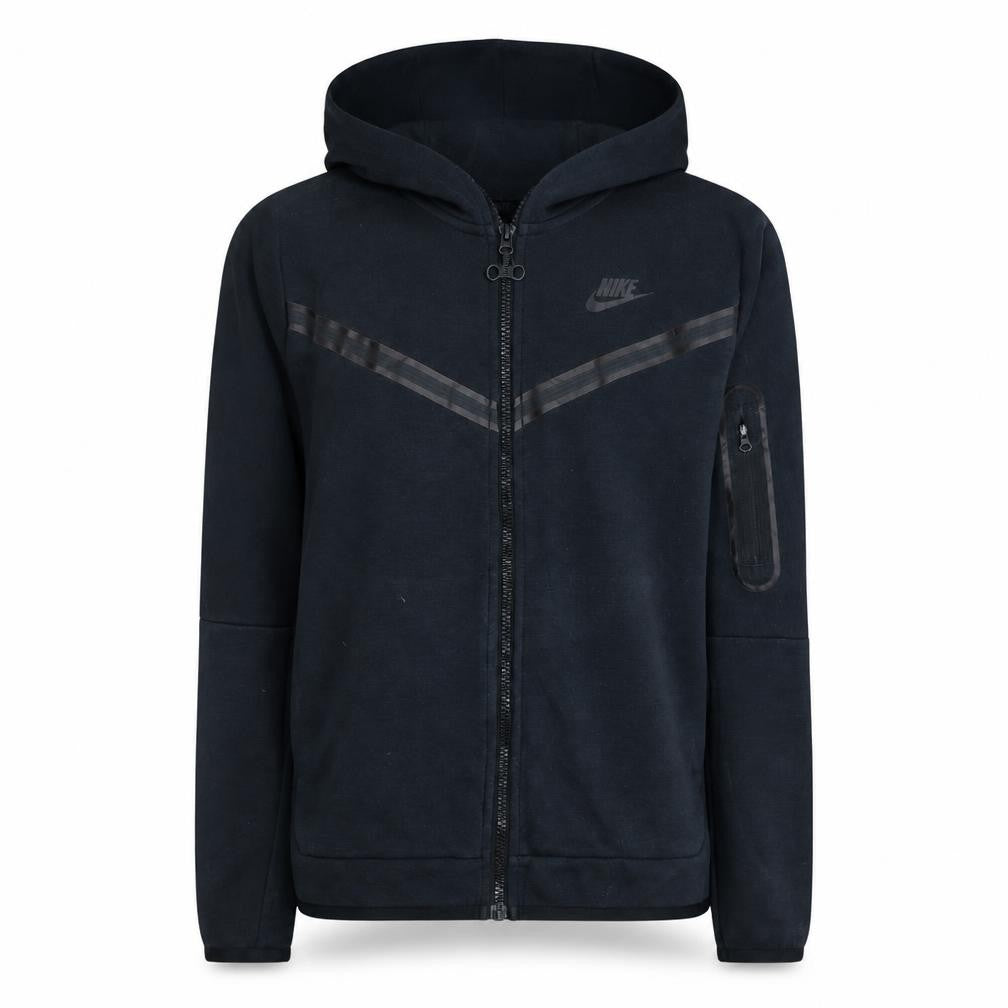 Nike Boys Black Full Zip Hoodie Sweatshirt L 147-158cm Hooded Fleece