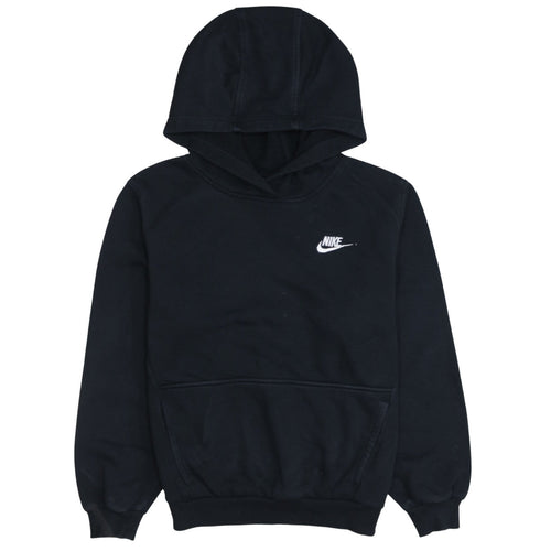 Nike Boys Black Pullover Fleece Hoodie Size 158cm Regular Fit