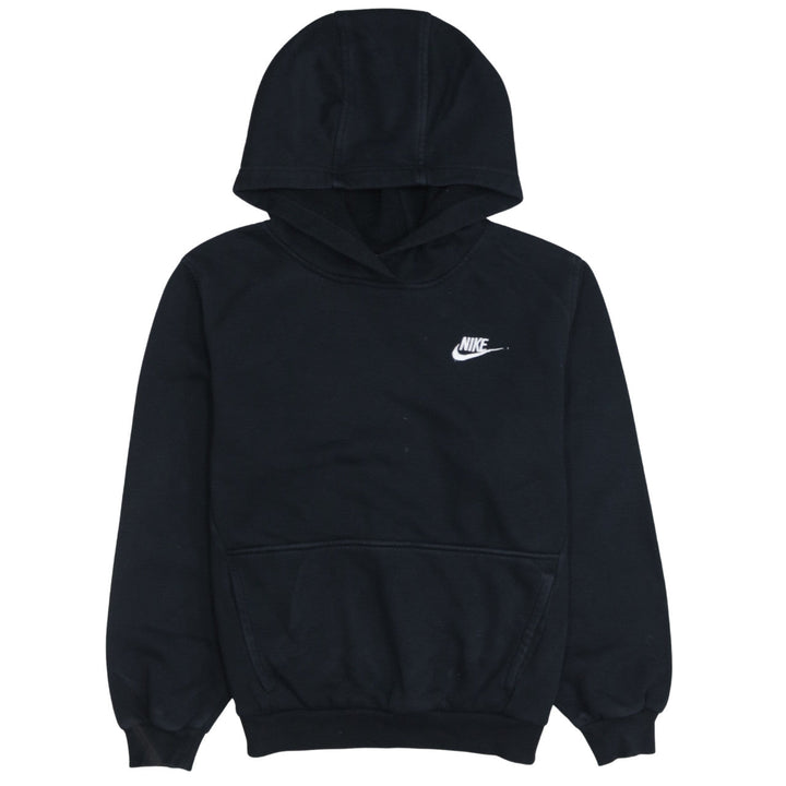 Nike Boys Black Pullover Fleece Hoodie Size 158cm Regular Fit