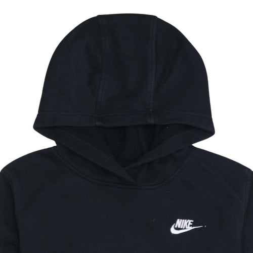 Nike Boys Black Pullover Fleece Hoodie Size 158cm Regular Fit