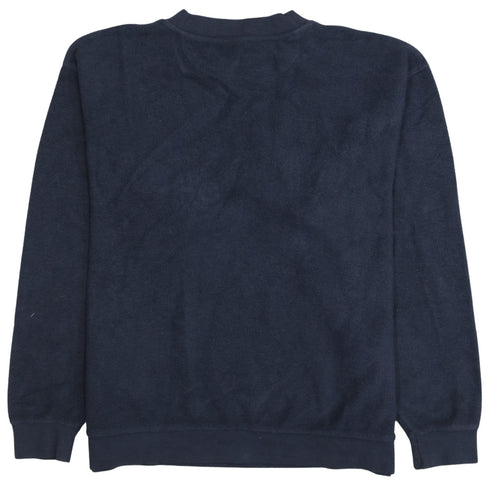 Wrangler Men's Blue Pullover Sweatshirt M Embroidered Logo Crew Neck
