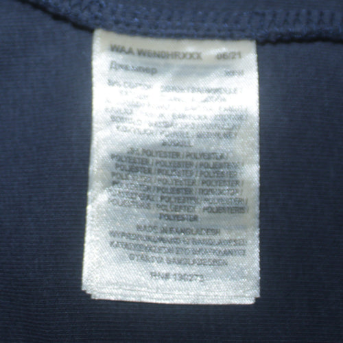 Wrangler Men's Blue Pullover Sweatshirt M Embroidered Logo Crew Neck