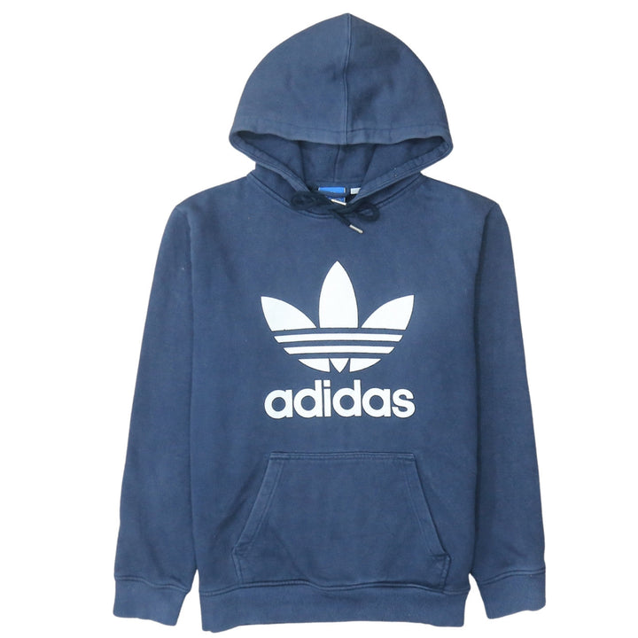 Adidas Men's Blue Medium Pullover Hoodie with Logo Graphic