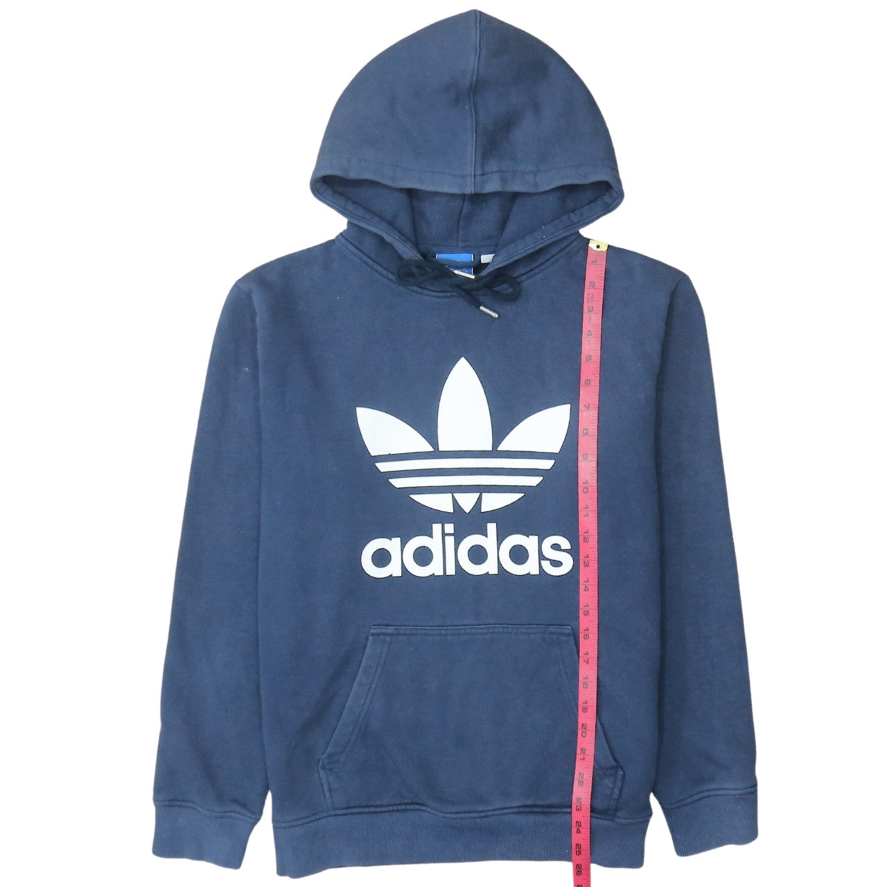Adidas Men's Blue Medium Pullover Hoodie with Logo Graphic