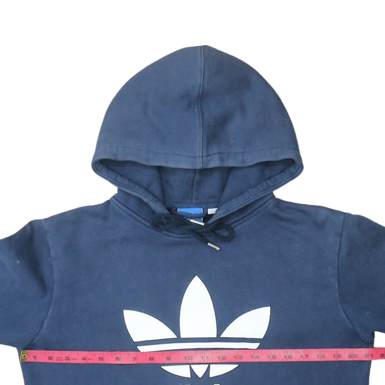 Adidas Men's Blue Medium Pullover Hoodie with Logo Graphic