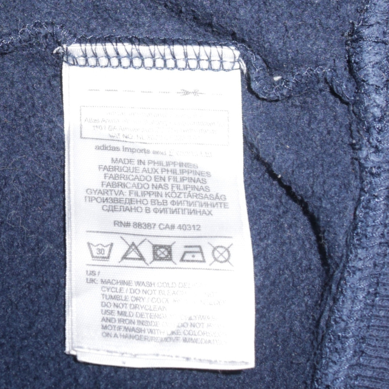 Adidas Men's Blue Medium Pullover Hoodie with Logo Graphic