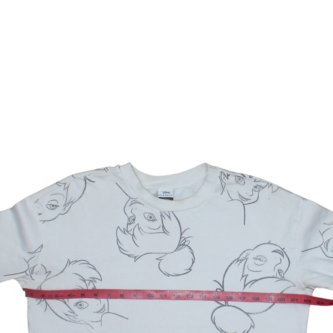 Disney Classics at George Women’s White Tinker Bell Sweatshirt Size M 12-14