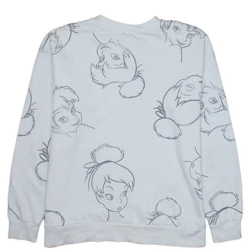 Disney Classics at George Women’s White Tinker Bell Sweatshirt Size M 12-14
