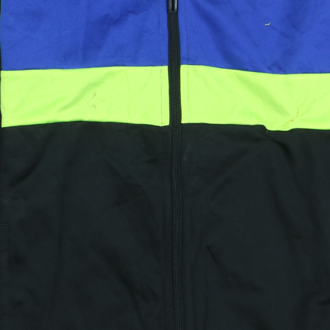 Adidas Boys Blue Black Track Jacket Size 13-14 Years Full Zip Activewear