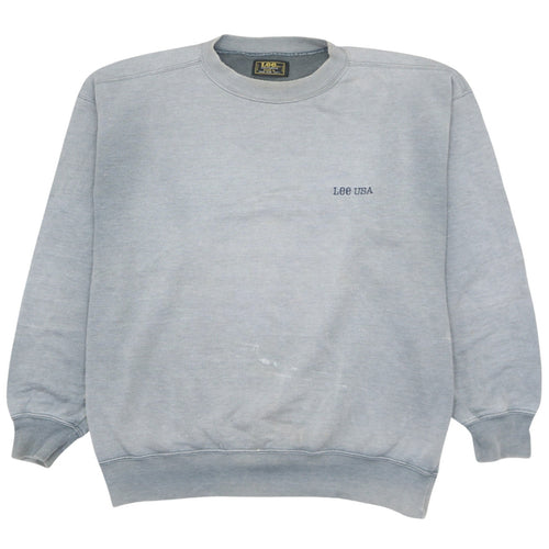 Lee USA Men's Grey Vintage Pullover Crew Neck Sweatshirt L