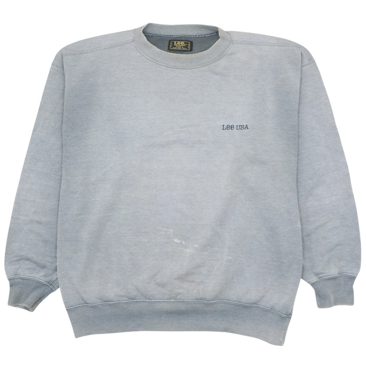 Lee USA Men's Grey Vintage Pullover Crew Neck Sweatshirt L