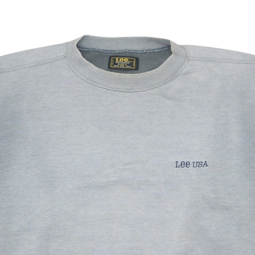 Lee USA Men's Grey Vintage Pullover Crew Neck Sweatshirt L