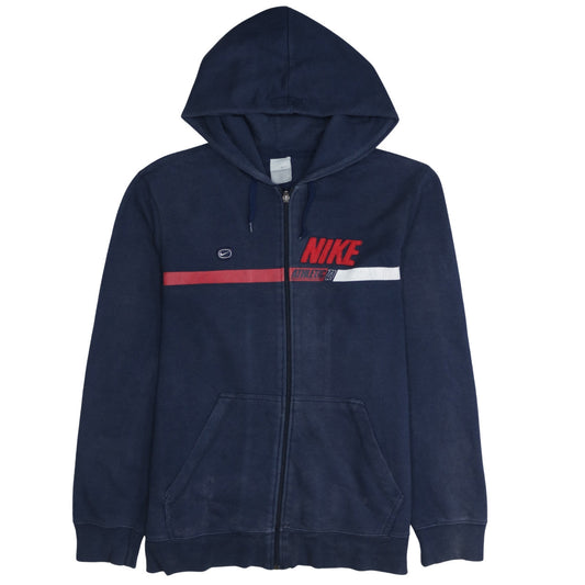 Nike Men's Blue Full Zip Hooded Track Jacket Size M