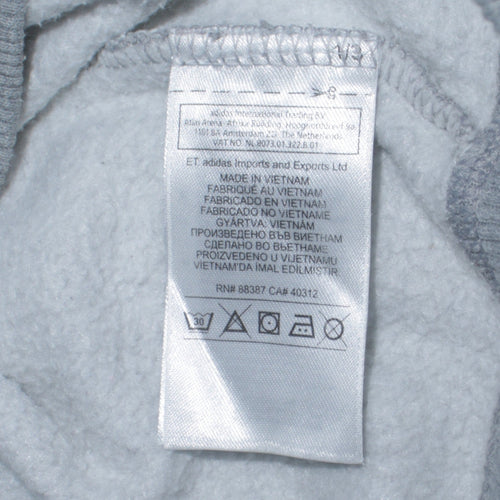 Adidas Originals Women's Grey Full Zip Hoodie Size 12