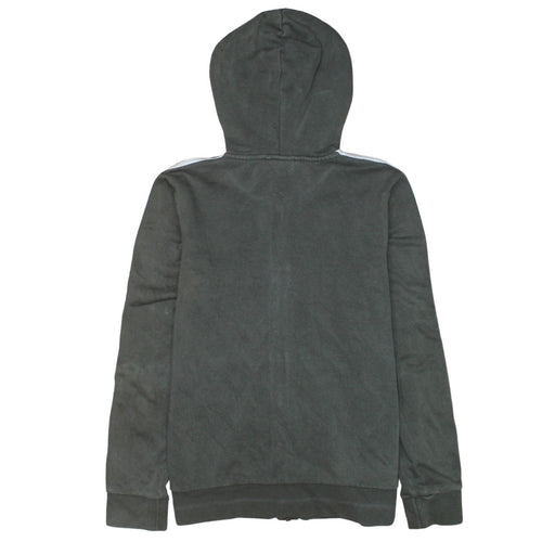 Adidas Womens Black Full Zip Hoodie UK 12-14 M Hooded Sweatshirt