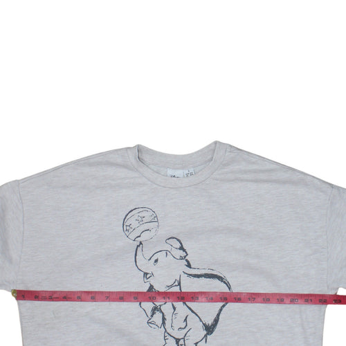 Disney Women’s Grey Dumbo Sweatshirt Small Crew Neck Pullover